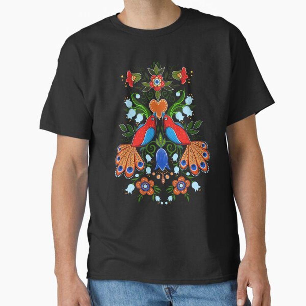Copy Of Folk Birds And Flowers Awesome Shirt Copy Of Folk Birds And Flowers Awesome Shirt